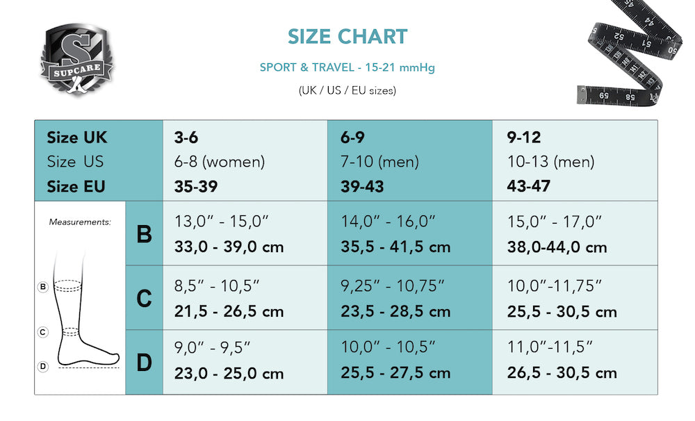 Kompressiosukat Sport - valkoinen