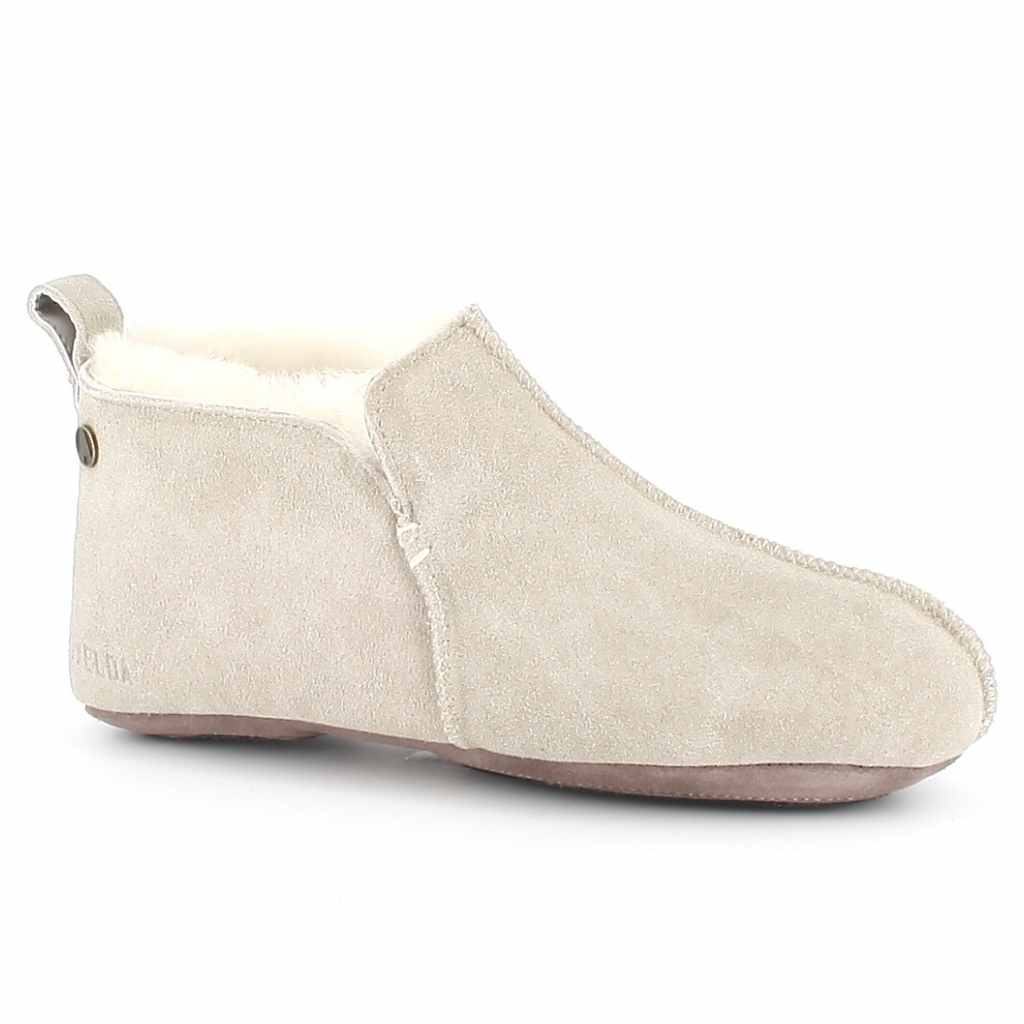 Innsbruckin lampaannahkatossut Sand/White (hiekka/valkoinen)